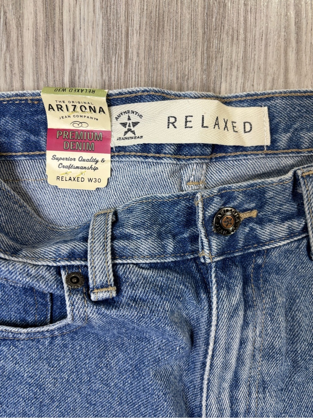 Vintage Arizona Jean Co Relaxed Fit Denim Shorts Men’s 30 Light Wash Y2K NWT - Picture 4 of 9